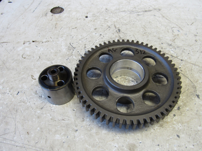 Picture of Kubota 1G410-24012 Idler Gear & Shaft 1G410-24010 off 2015 V6108